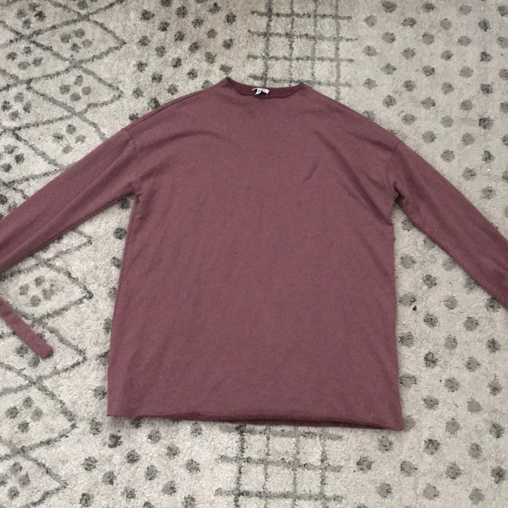 Long sweatshirt material sweater